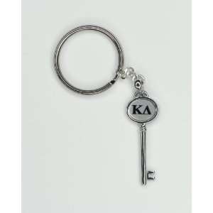  Kappa Delta Sorority Key Pendant Keychain   Silver 