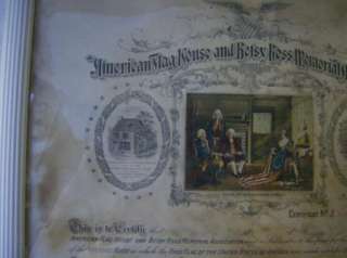 1904 American Flag House & Betsy Ross Assoc Certificate  