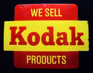 KODAK FILM Double Sided Vintage Porcelain Enamel Sign  