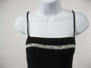 MOSCHINO Classic Black Knit Lace Tank Slip Dress 34/M  