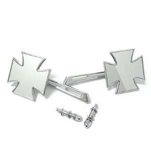   Cross Mirror Set With Cutout Stems For Harley Davidson Automotive