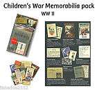 CHILDREN IN WW II / WORLD WAR 2 MEMORABILIA PACK   KS2 teaching 