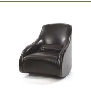  Contemporary Brown Leather Chair: Home & Kitchen