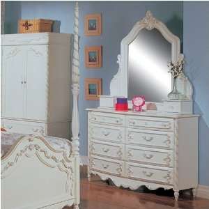    Wildon Home Vernon Dresser and Mirror Set in White