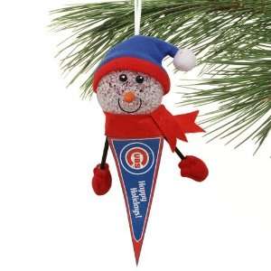  MLB Chicago Cubs 5 Light Up Snowman Pennant Ornament 