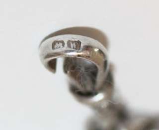1921 ANTIQUE Sterling Silver WATCH CHAIN CHARM Bracelet ~ Swivel Clasp 