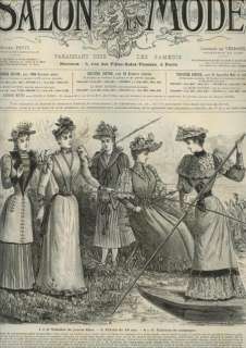 ORIGINAL SALON July 23,1892 +clothing PATTERN SHEET  
