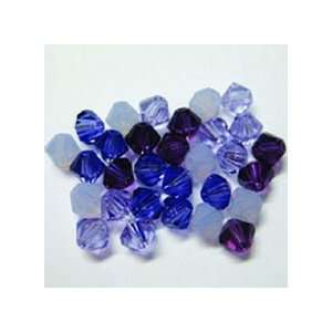   Boutique Bicone Crystal, Purple Mix, 4mm Arts, Crafts & Sewing