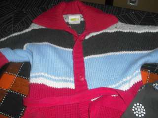 CRAZY 8 blue striped sweater & matching swirly print leggings pants~Sz 