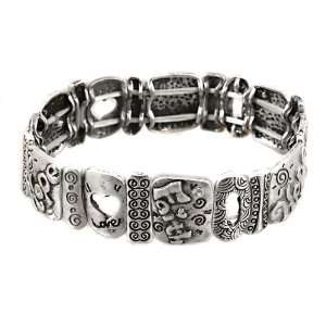   Jewelry Desinger Inspired Metal Silver Oxidized Cuff Bangle Bracelet