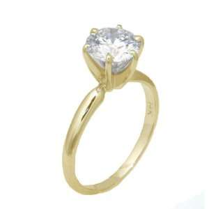  0.49 ct Round Solitaire Engagement Ring 14k Yellow Gold 