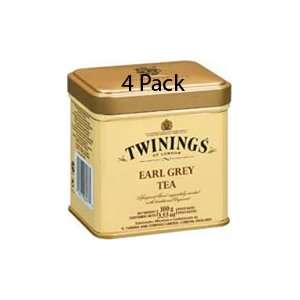  Twinings Tea Earl Grey Loose Tea 100 gram tin   Pack of 4 