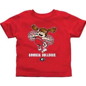   Georgia Bulldogs Toddler Cheer Squad T Shirt   Red