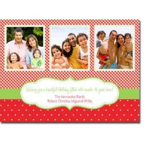  Collections   Digital Holiday Photo Cards (Gingham Dots Red & Green 