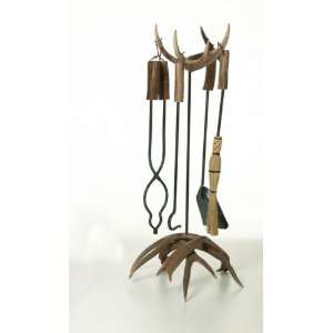  Antler Fireplace Tool Set   Small: Home & Kitchen