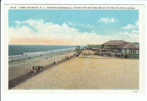 Carolina Beach NC North Carolina Boardwalk Old Postcard New Hanover 