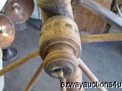 ANTIQUE WOOL SPINNING WHEEL WOOD WOODEN PARTS  