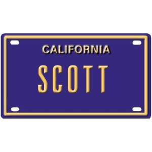    Scott Mini Personalized California License Plate 