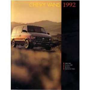  1992 CHEVROLET VAN Sales Brochure Literature Book 