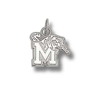  University Of Memphis Tigers   M Tiger Pendant Silver 