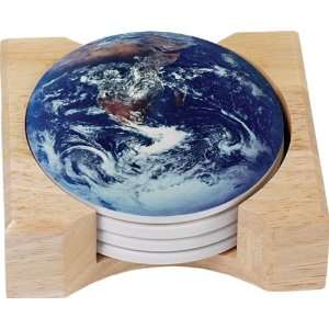  CounterArt Earth From Space Design Round Absorbent 