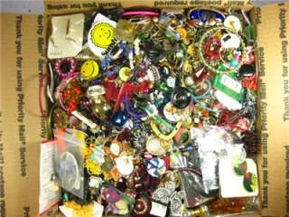 HUGE 17 LBS VINTAGE NOW JUNK CRAFT ALTERED ART JEWELRY LOT (3 