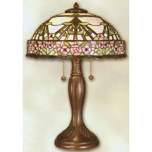 Antique Bronze Tiffany Floral Border Lamp: Home 