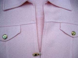 St. John Collection Marie Carnation Pink Santana Knit Jacket 10~Skirt 