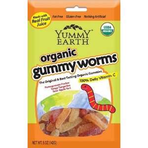 Organic Gummy Worms Bag: 12 Count: Grocery & Gourmet Food