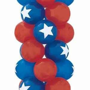 10 STAR TOP BALLOONS 11 Latex RED Circus Party Favors  