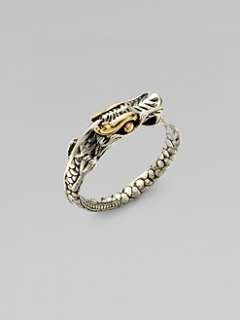 John Hardy   18K Gold Accented Sterling Silver Dragon Ring