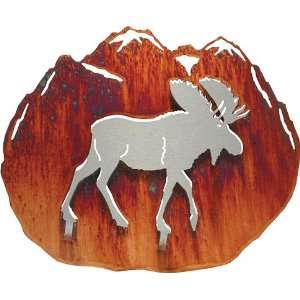  3 D Moose Rustic Metal Wall Art   12Wall Mount: Home 