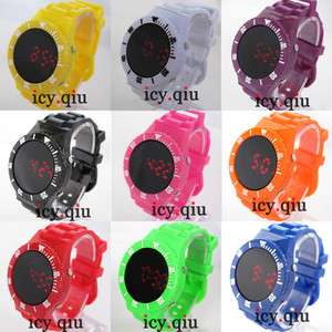   LED Digital Watches / Jelly Silicone Mirror Sports / New Cool Gift #P0