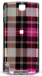NEW CUTE PINK PLAID CASE COVER FOR AT&T HTC PURE PHONE  
