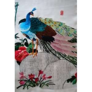    Beautiful Chinese Hand Silk Embroidery Peacock: Everything Else