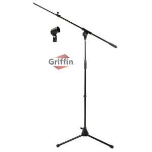   Microphone Boom Stand with Mic Clip Pack Griffin Musical Instruments