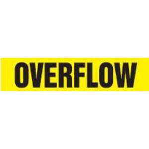  OVERFLOW   Cling Tite Pipe Markers   outside diameter 1 1 