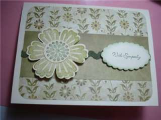 Handmade Sympathy Card Stampin Up Blossom Kaiser Paper  