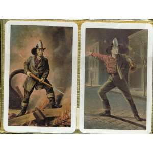  Vintage Fire Fighters Playing Cards (Double Deck) Office 