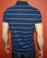   HOLLISTER HCO MUSCLE SLIM FIT POLO RUGBY T SHIRT TIGER NAVY MENS L