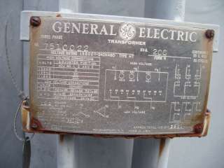 General Electric 3 Phase Transformer 200 KVA GE  