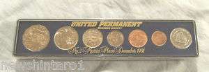 1981 UNITED PERMANENT BUILDING SOCIETY MINT COIN SET  