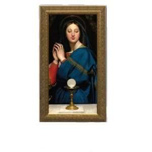 Madonna of the Host   8 x 16 Print in Standard Gold Frame  