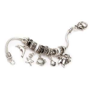  Bay Studio Black & White Sealife Charm Bracelet Jewelry