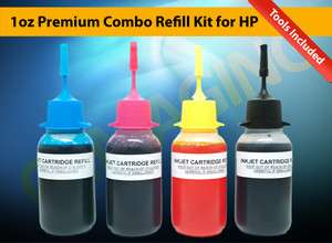 HP 61 Premium Combo Ink Cartridge Refill Kit 1oz  