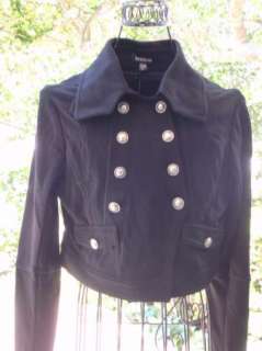 BEBE coat military JACKET blazer black 145081 M MEDIUM  