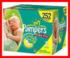 PAMPERS BABY DRY DIAPERS LOWEST PRICE BULK * FREE SHIP * SIZE N 1 2 3 