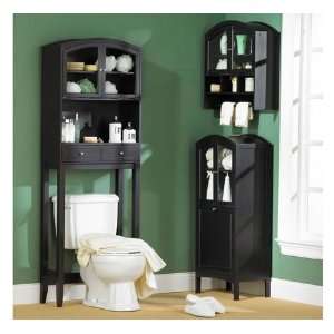  Black Arch Top Wall Cabinet