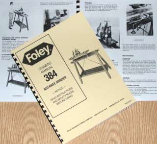 FOLEY 384 Bed Knife Grinder Operators & Parts Manual 0312  