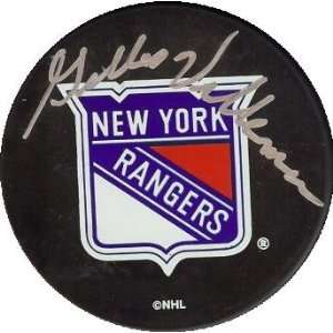 Gilles Villemure autographed Hockey Puck (New York Rangers)  